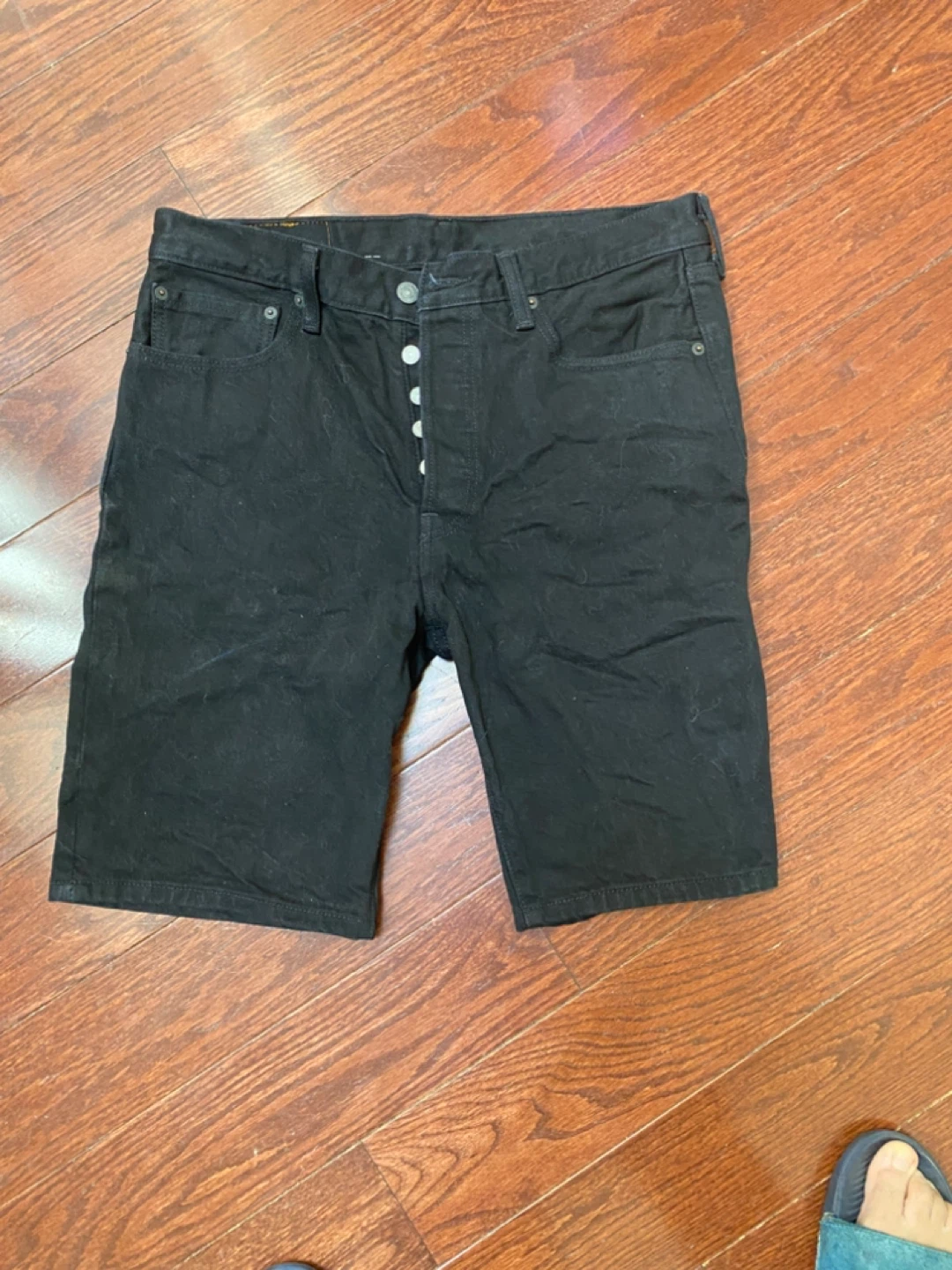 Levi's 501 Black Denim Shorts