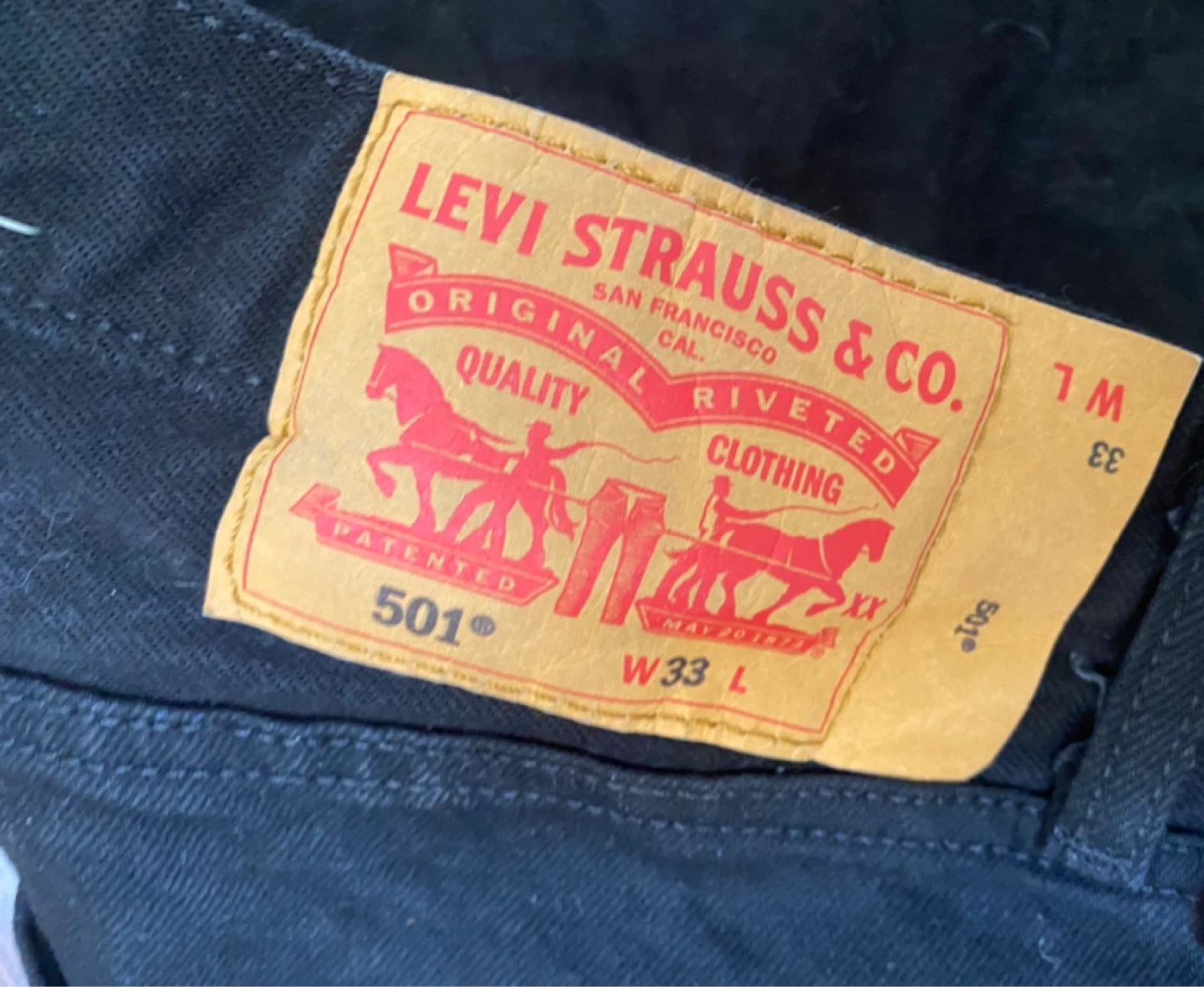 Levi's 501 Black Denim Shorts - photo 4