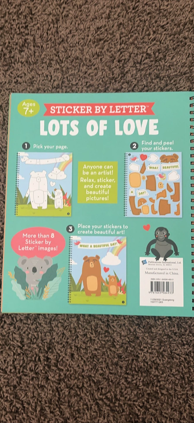 Brain Games Sticker by Letter Lots of Love Activity Book - photo 2