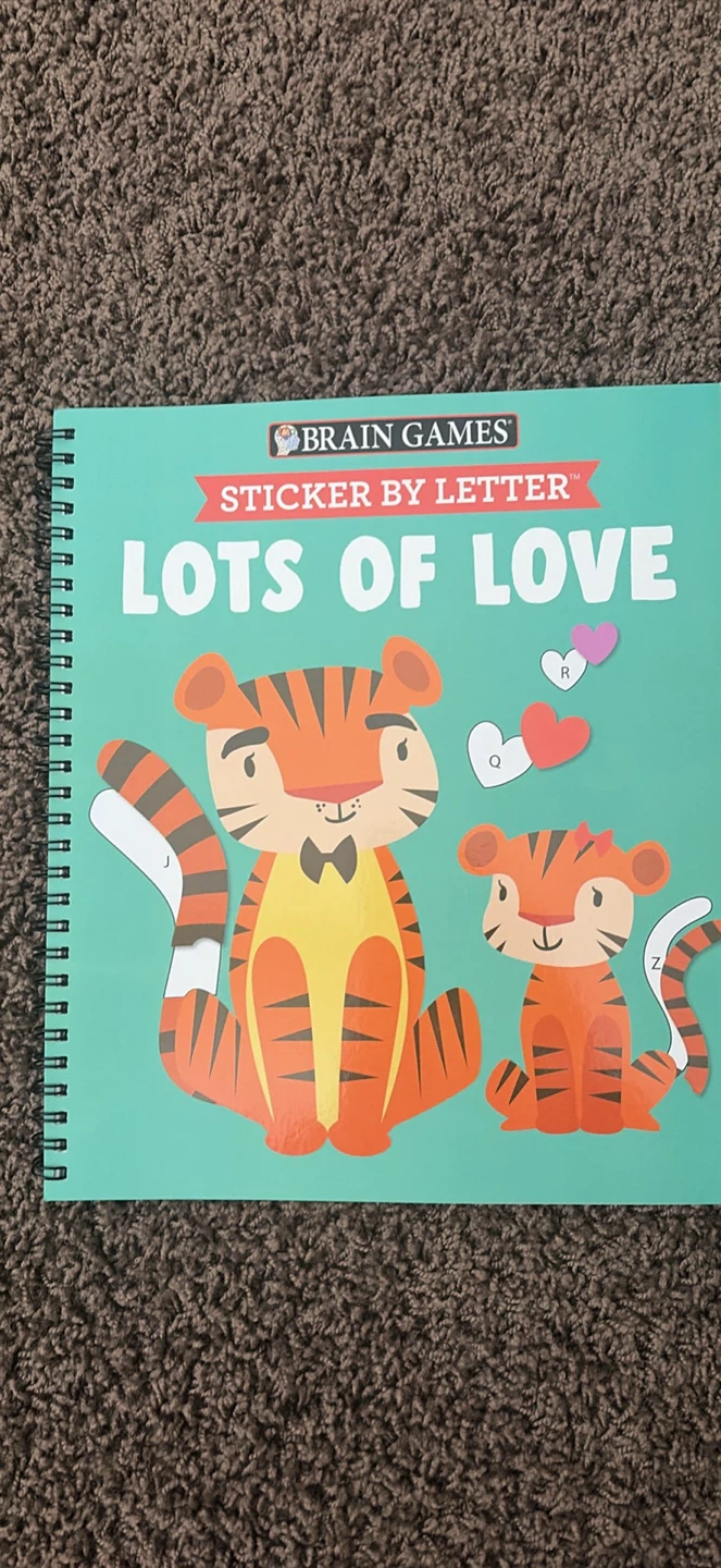 Brain Games Sticker by Letter Lots of Love Activity Book
