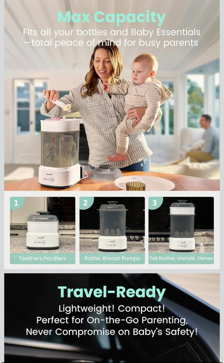 Grownsy Baby Bottle Sterilizer and Dryer - photo 4