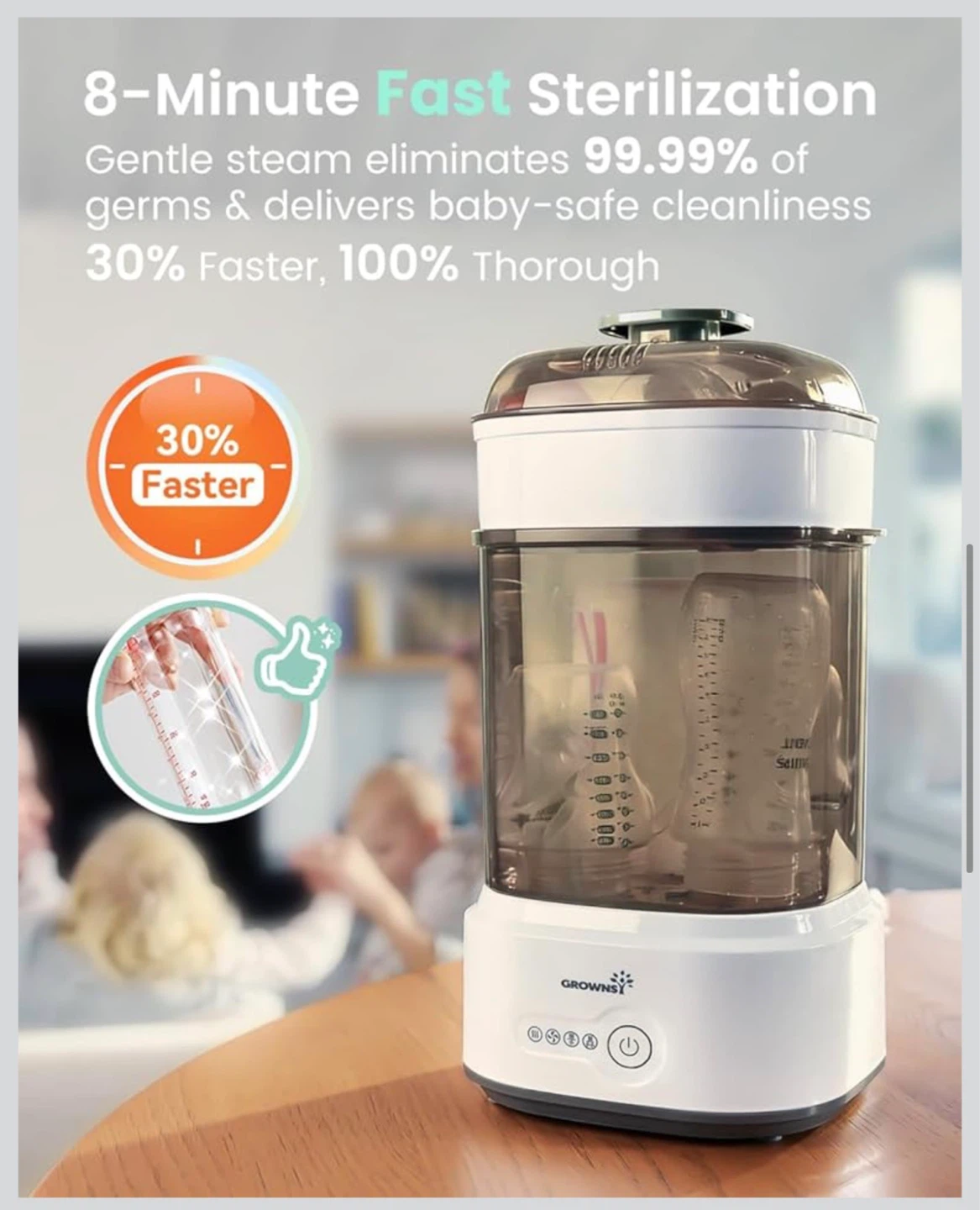 Grownsy Baby Bottle Sterilizer and Dryer - photo 3