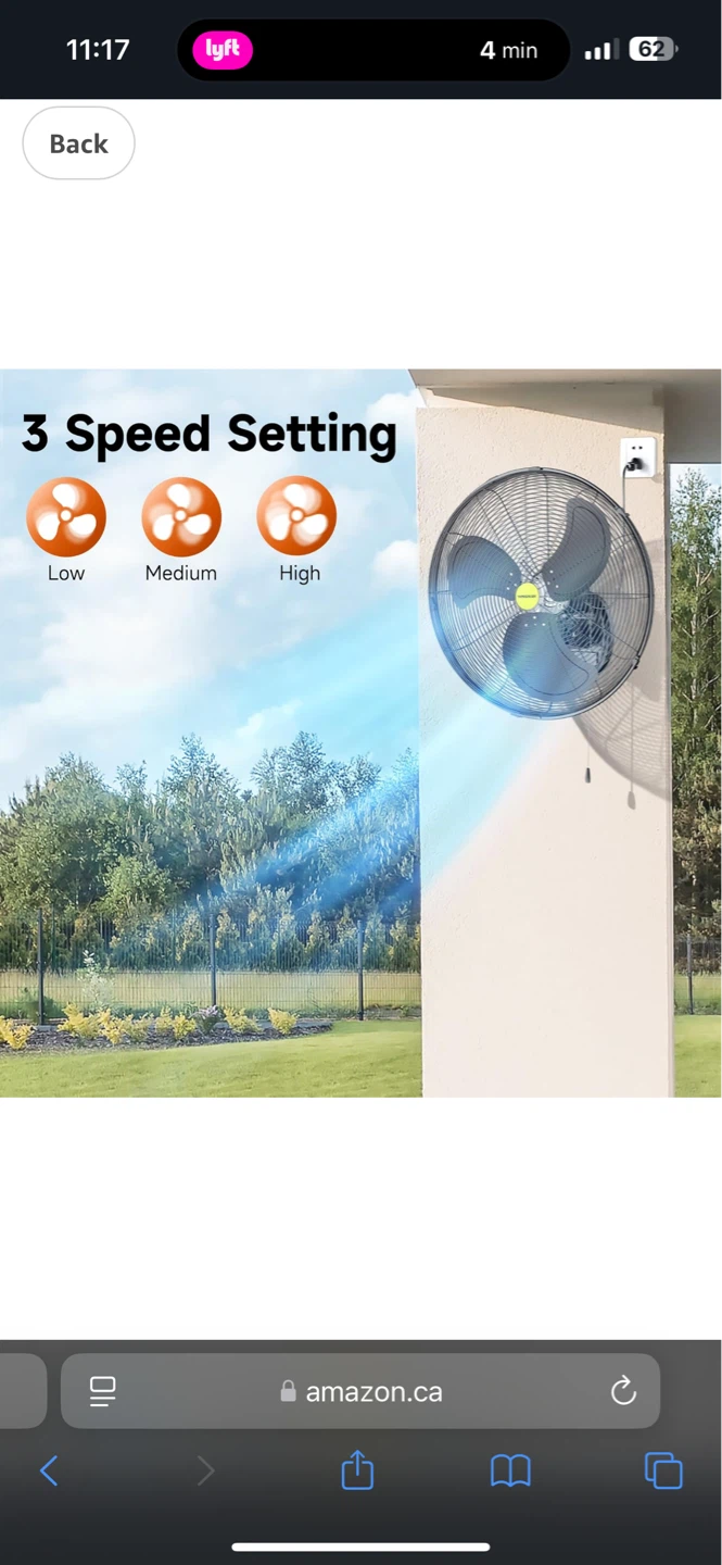 20-Inch Wall Mount Fan - photo 5
