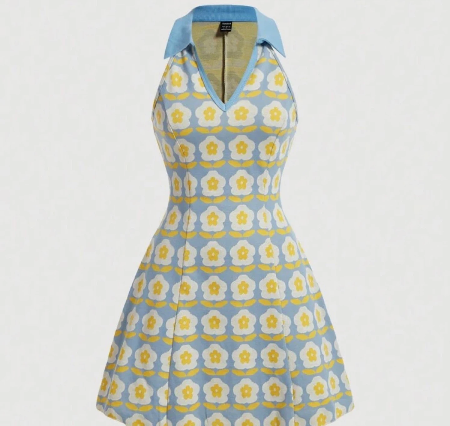 Shein Halter Neck Floral Dress