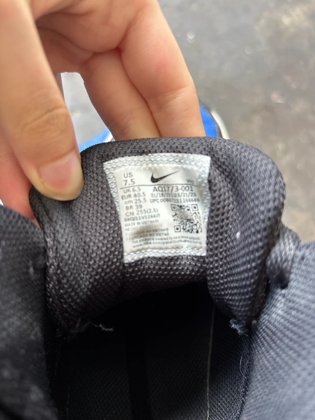 Nike Court Vision Alta Mid Blue/Black Sneakers - photo 4