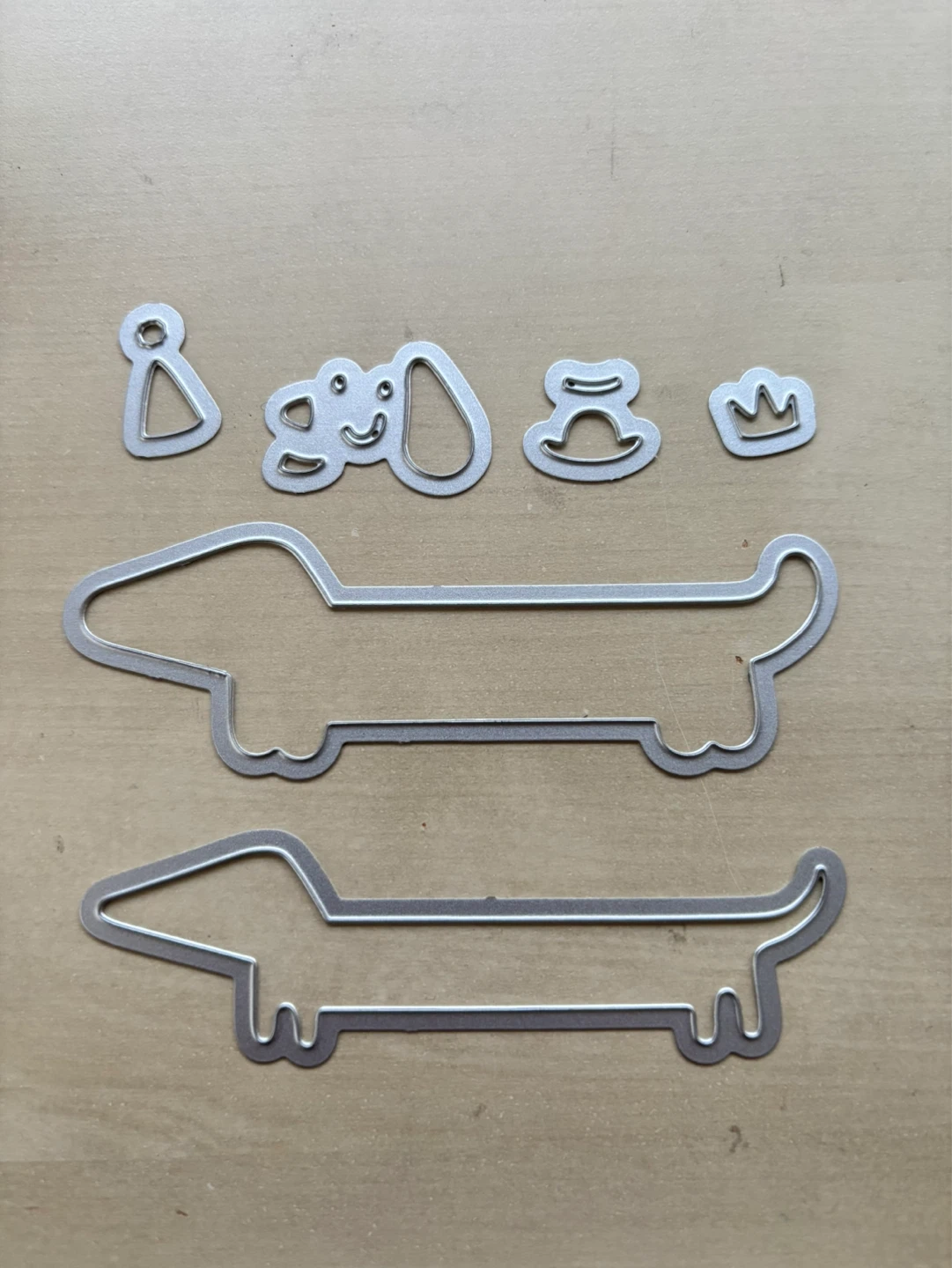 Brand new wiener dog die cut set