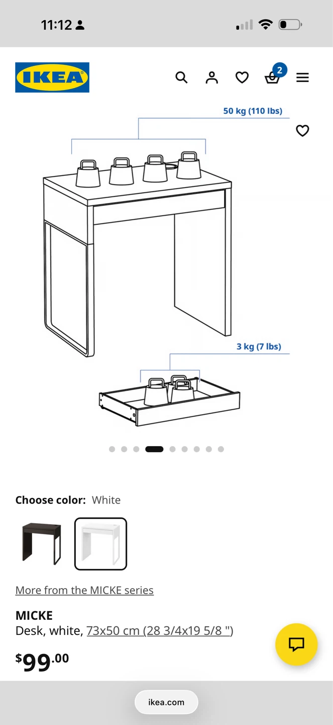 Ikea MICKE DESK - photo 3