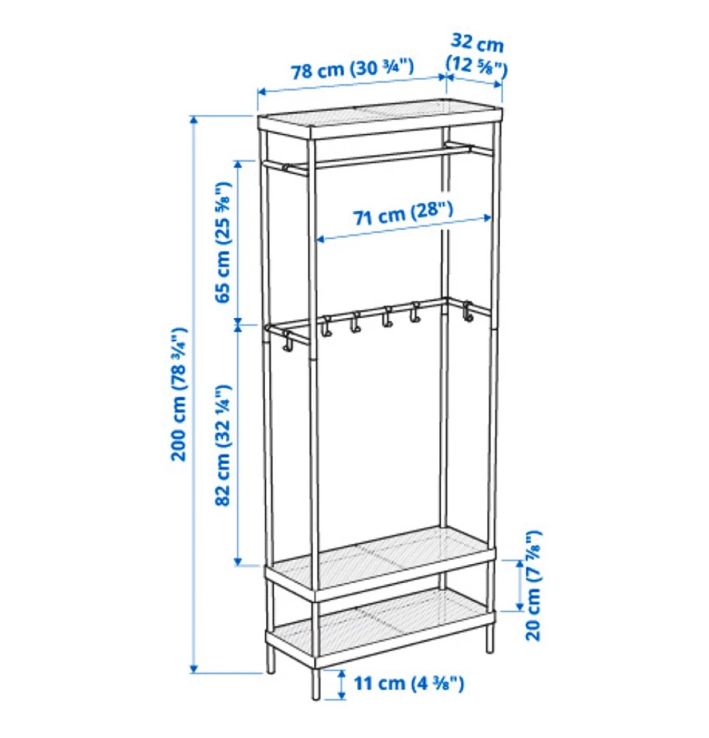IKEA coat rack with shoe storage unit - photo 2
