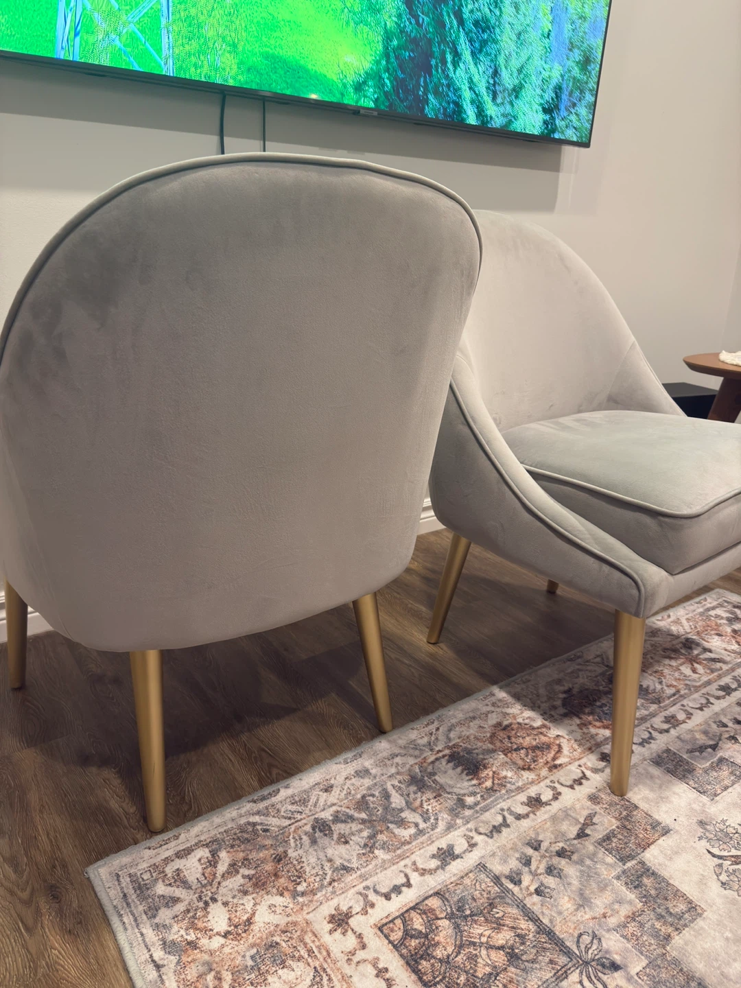 Grey Velvet Accent Chairs (Set of 2) - photo 3