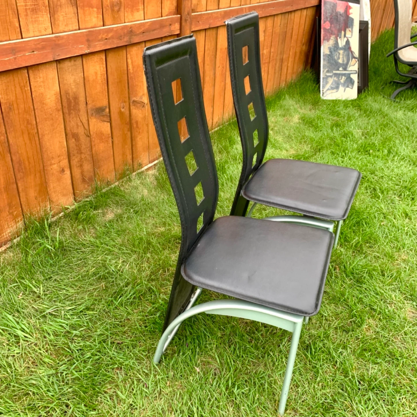 Dining Chairs Kitchen Chairs Faux Leather Chairs Furniture - photo 4