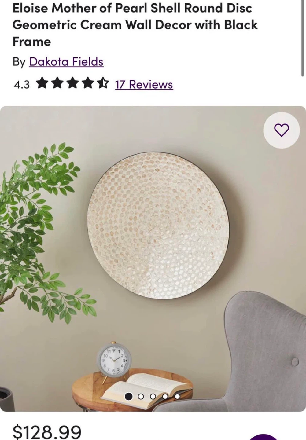 Mother of Pearl Wall Decor - Large Statement piece