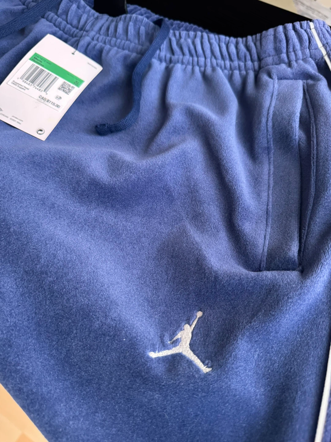 Jordan - Velour Track Pants Blue