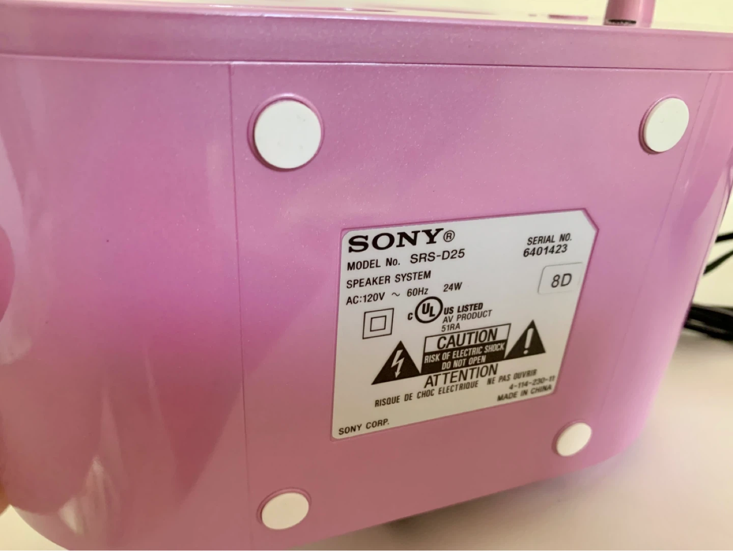 Sony SRS-D25 Pink Speaker System - photo 3