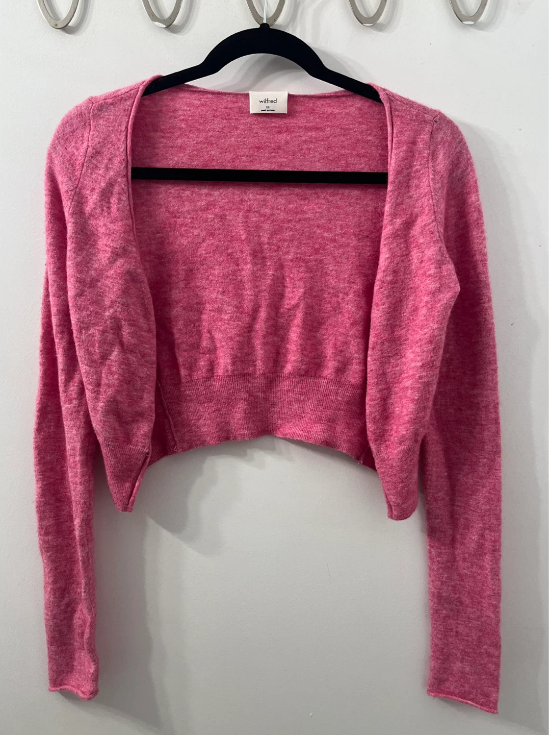 Aritzia pink cardigan
