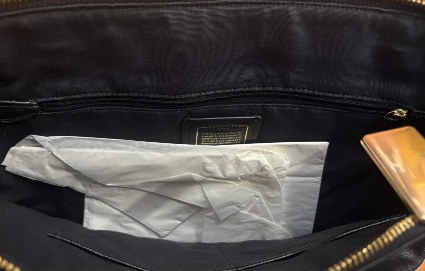 Coach Black Leather Tote Bag - photo 3