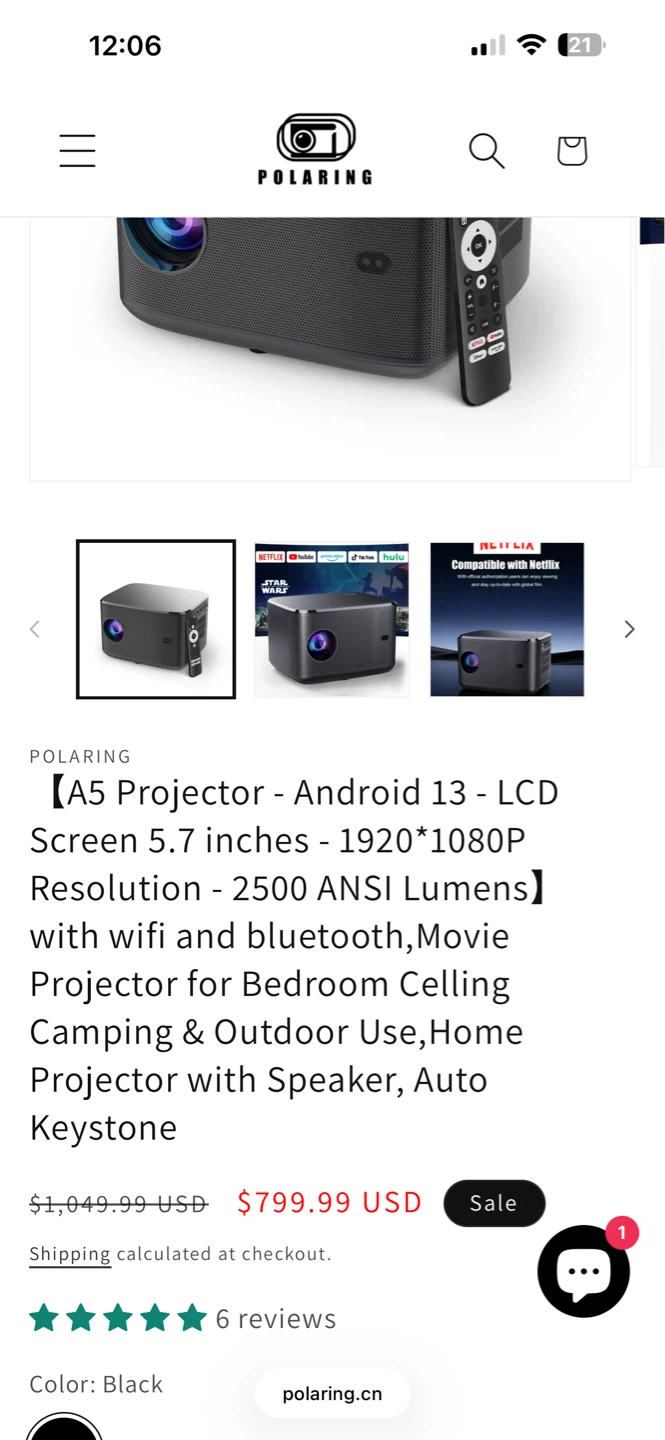 POLARING WhaleTV A5 Projector - photo 3