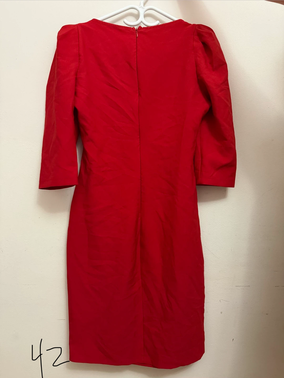 Red Puff Sleeve Dress - photo 2