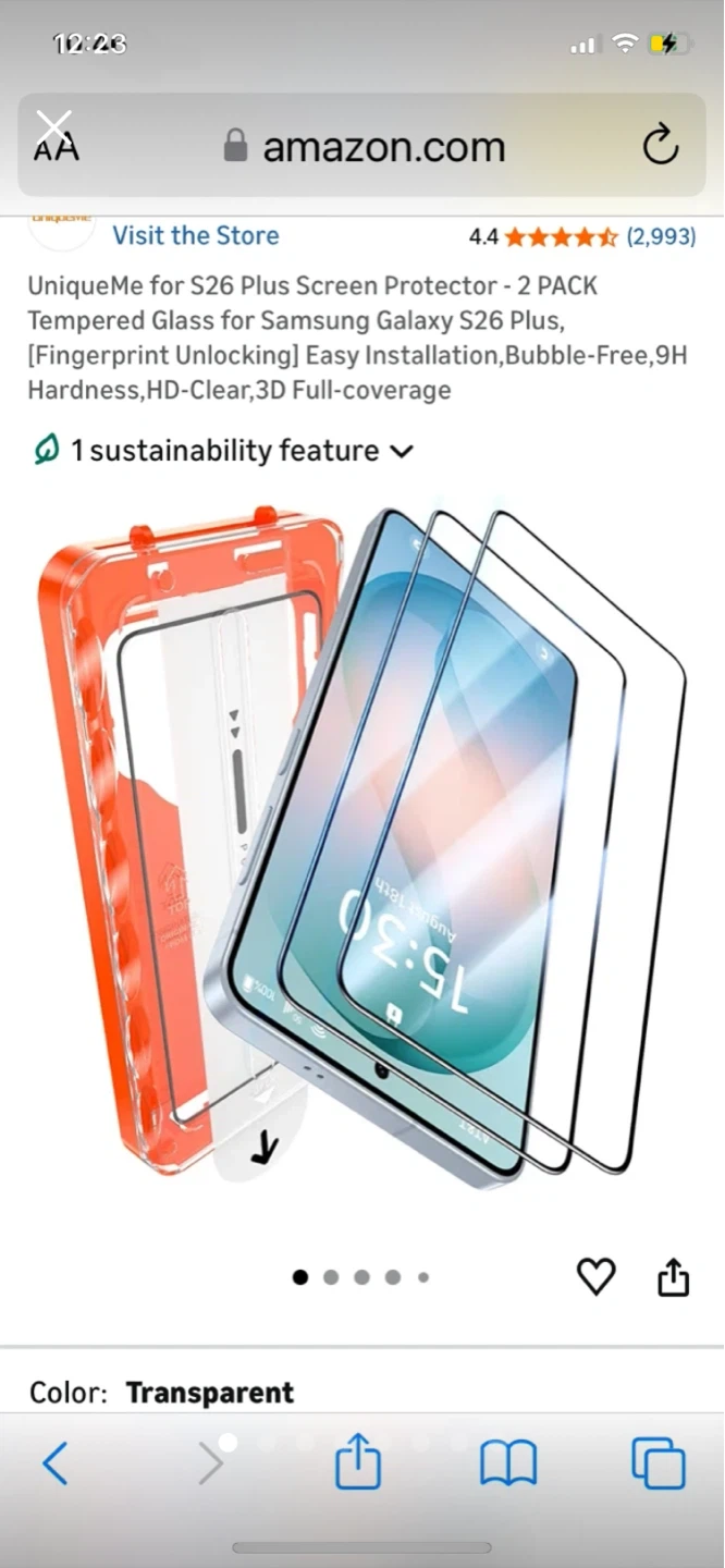 UniqueMe Screen Protector for Samsung Galaxy S26 Plus - 2 Pack