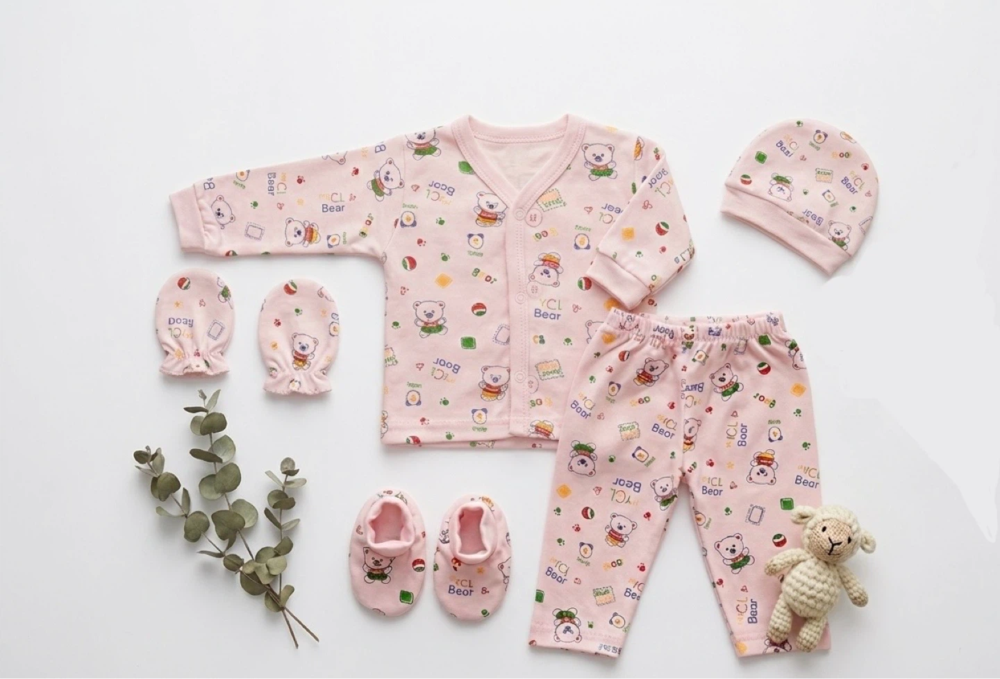 Baby 5-Piece Outfit Set - "My Club Bear" Print - photo 3