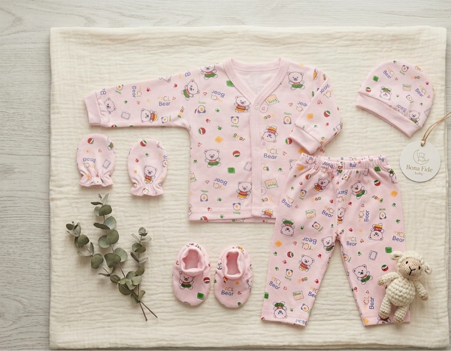 Baby 5-Piece Outfit Set - "My Club Bear" Print - photo 2