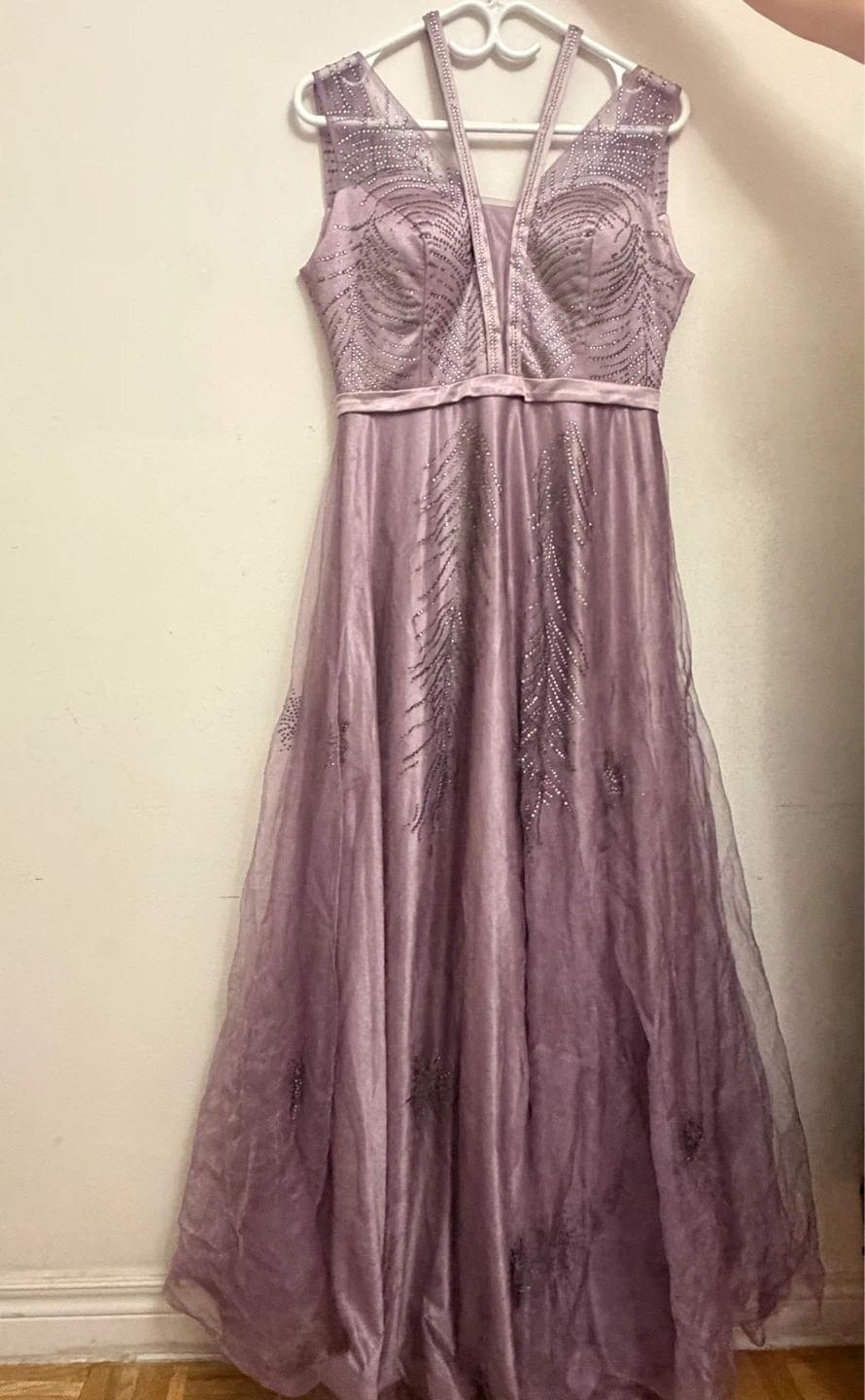 Lavender Embellished Maxi Dress