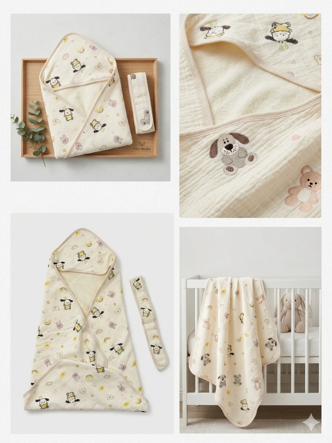 Baby Swaddle Blanket with Hood - photo 3