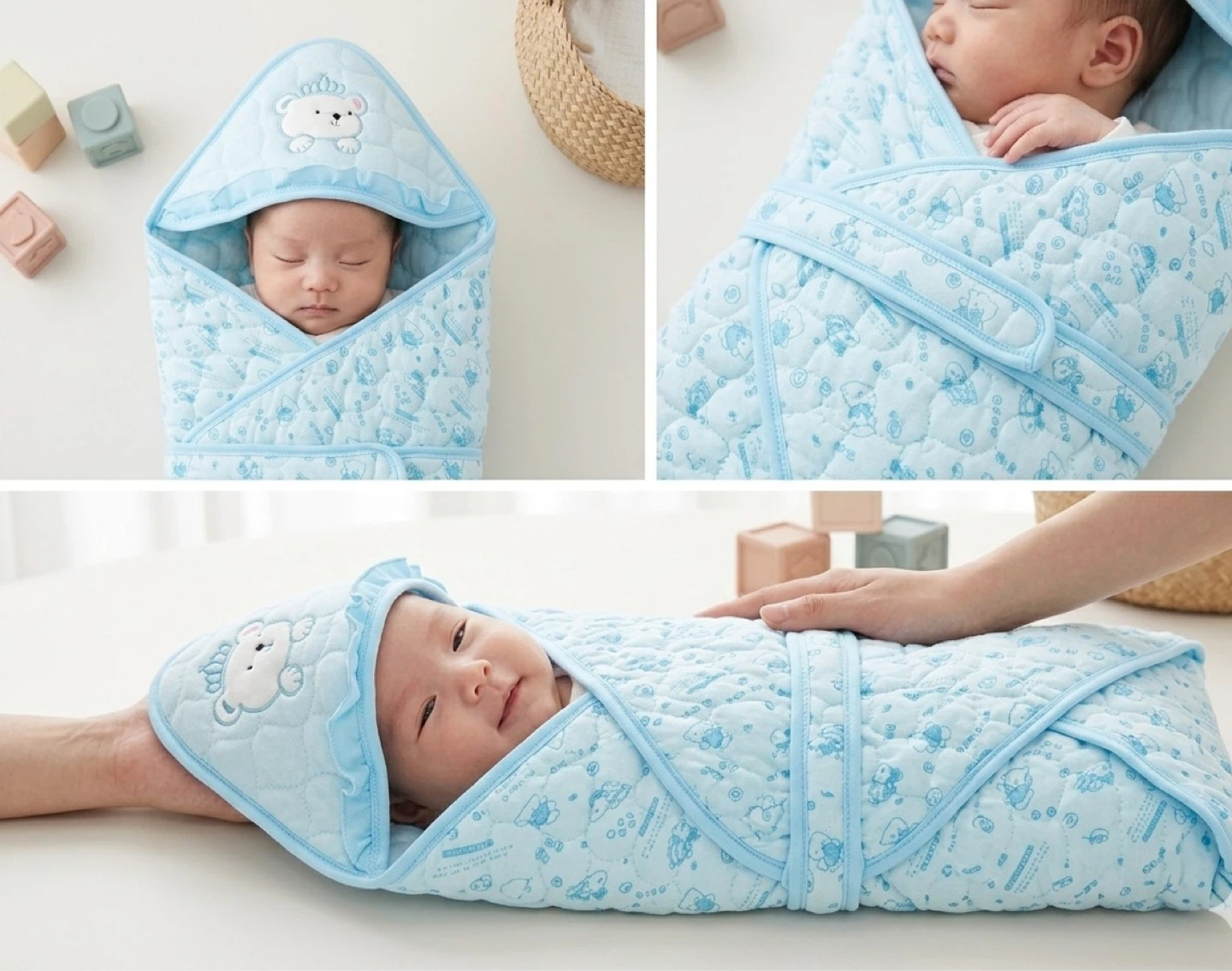 Baby Swaddle Blanket with Hood