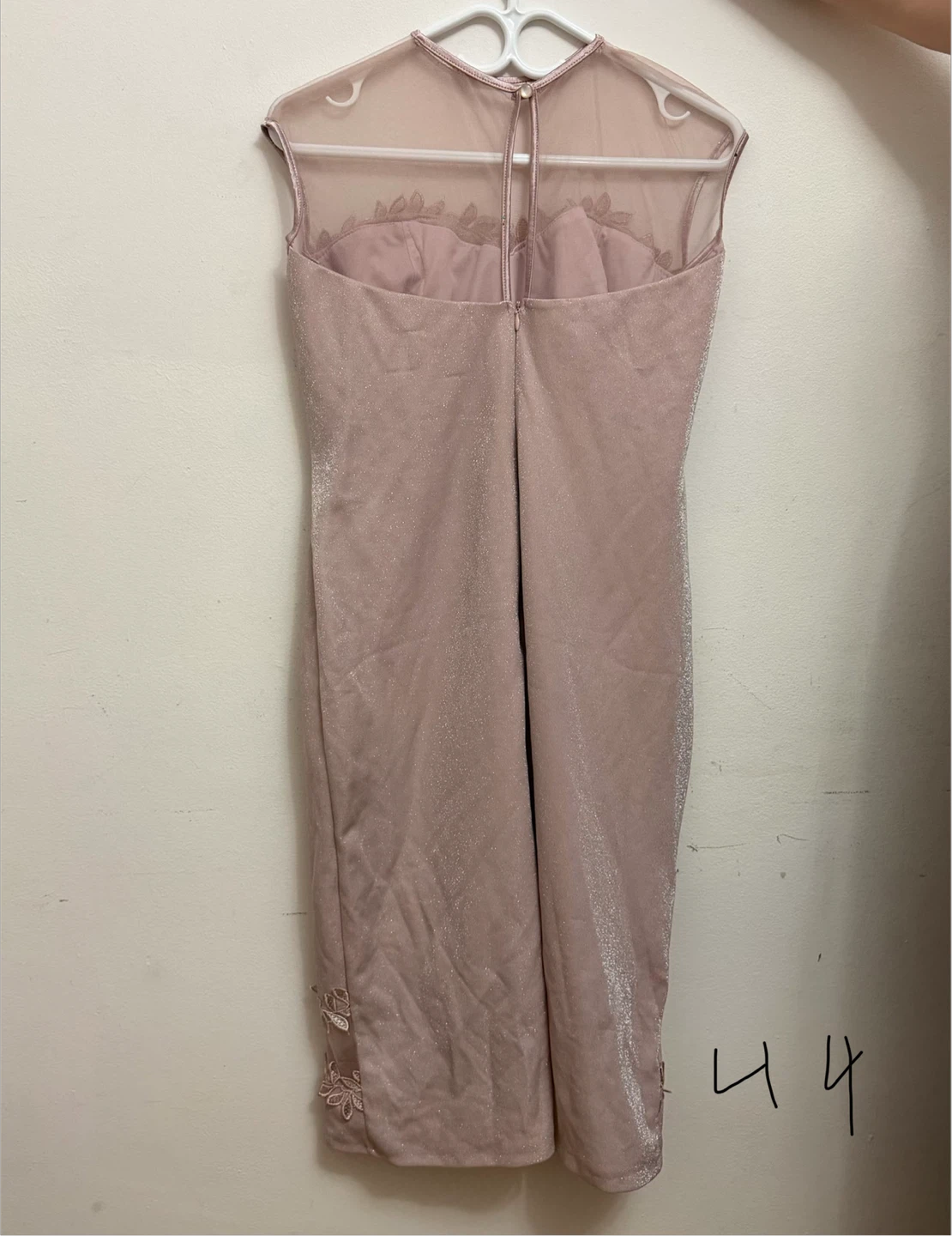 Pink Glittery Lace Trimmed Dress - photo 2