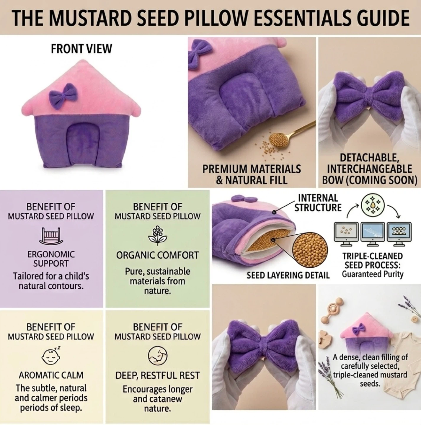 Mustard Seed Pillow for Baby - photo 3