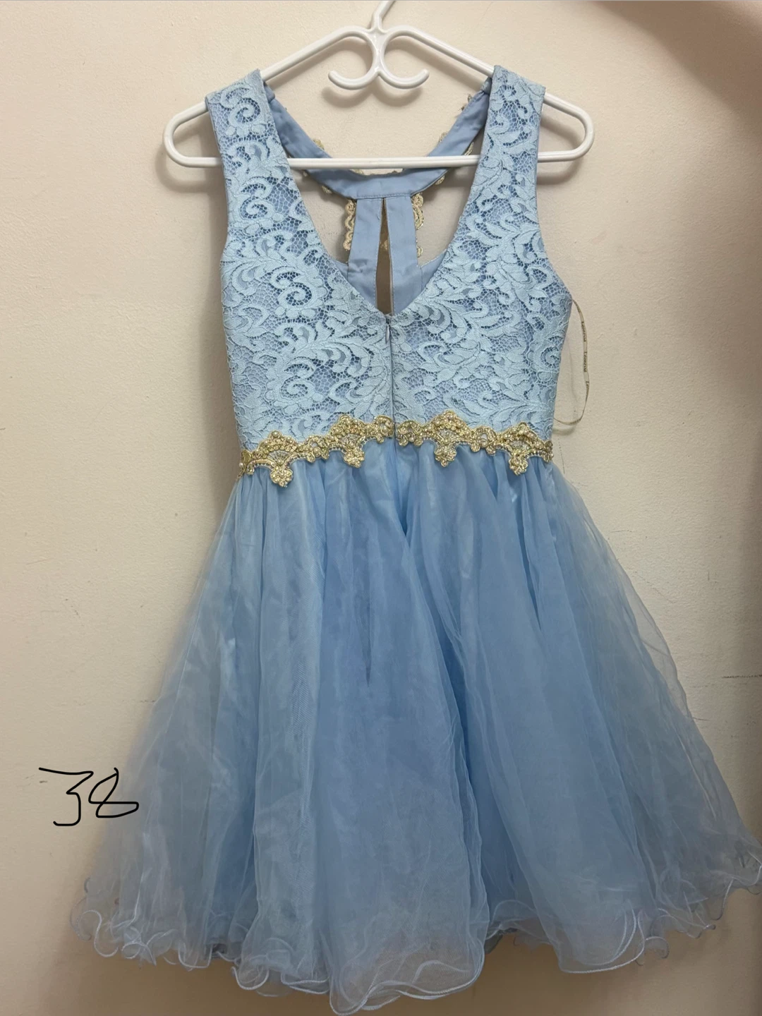 Light Blue Lace & Tulle Party Dress - photo 2