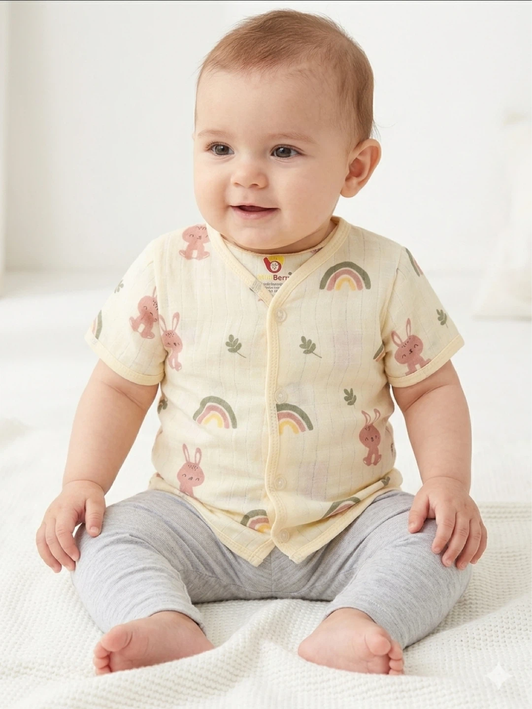 BerryBaby Short Sleeve Baby Onesie - Multiple Prints