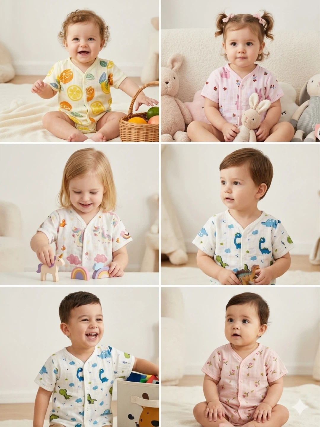 BerryBaby Short Sleeve Baby Onesie - Multiple Prints - photo 4