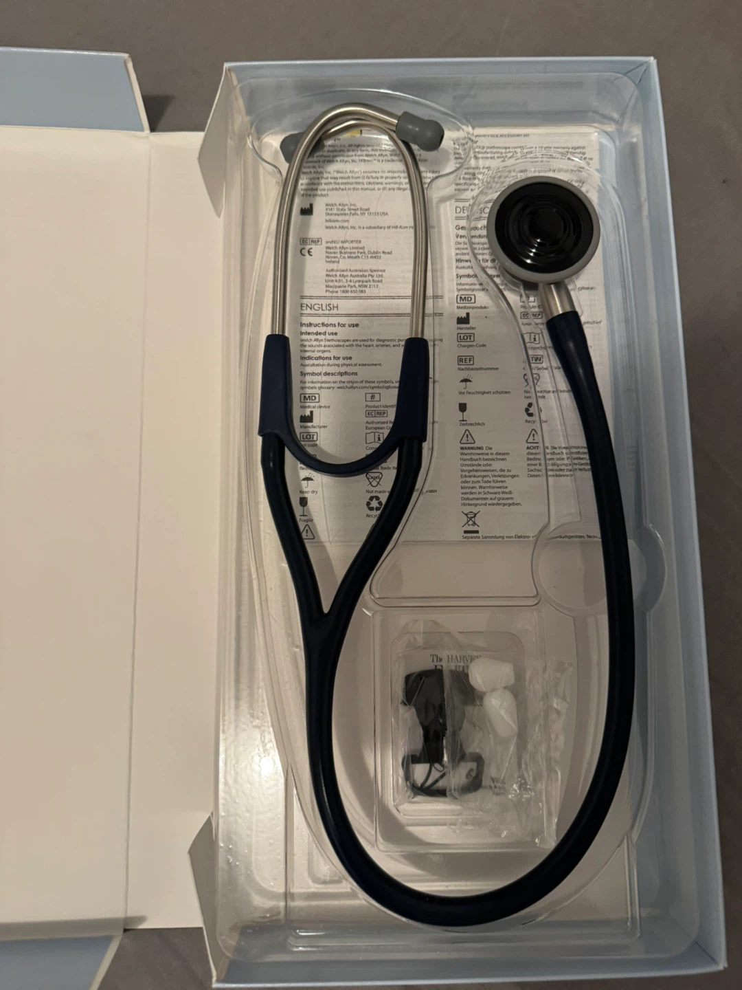 Welch Allyn Harvey DLX Stethoscope - Navy Blue - photo 3