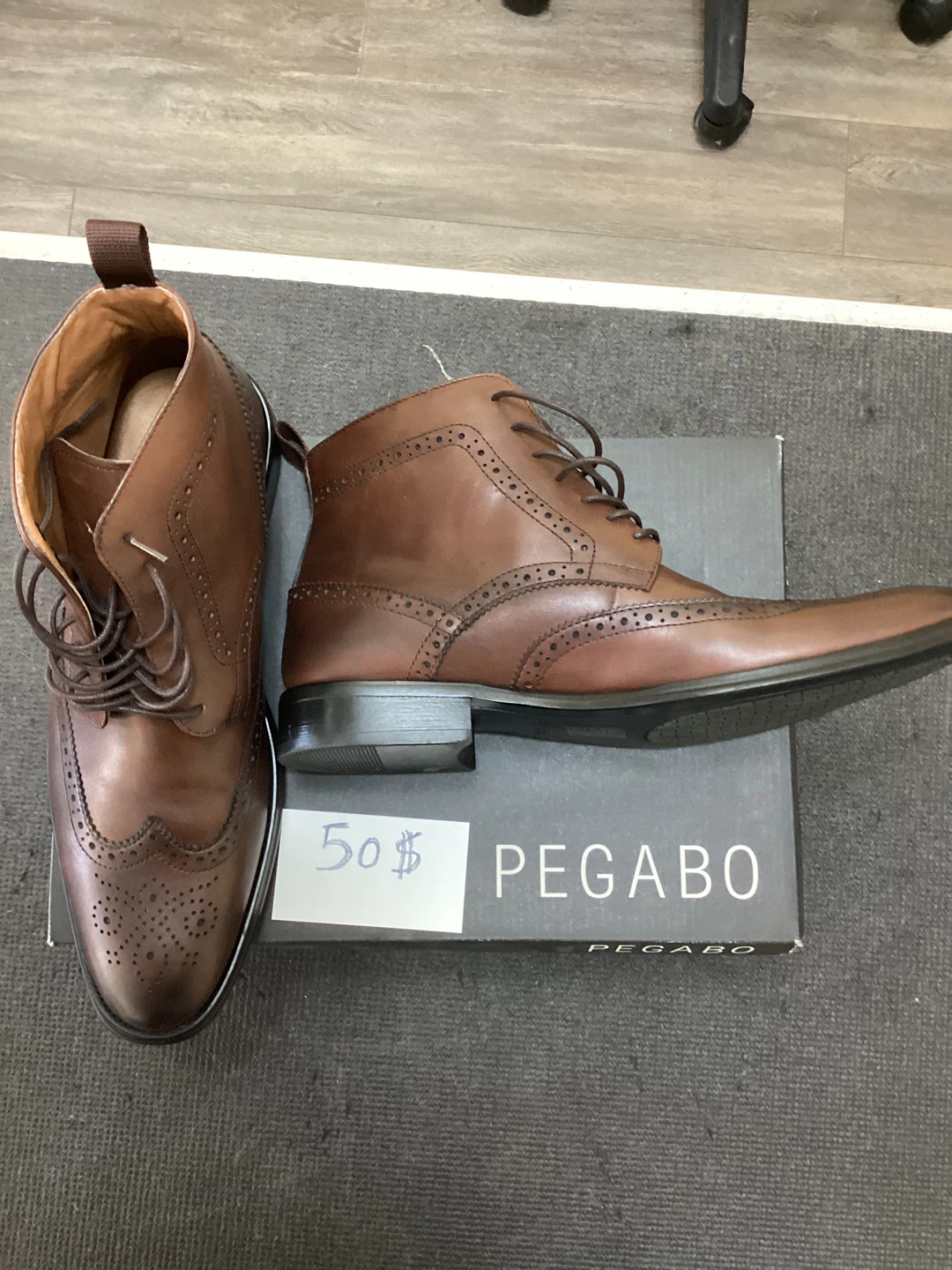 Pegabo Brown Leather Boots