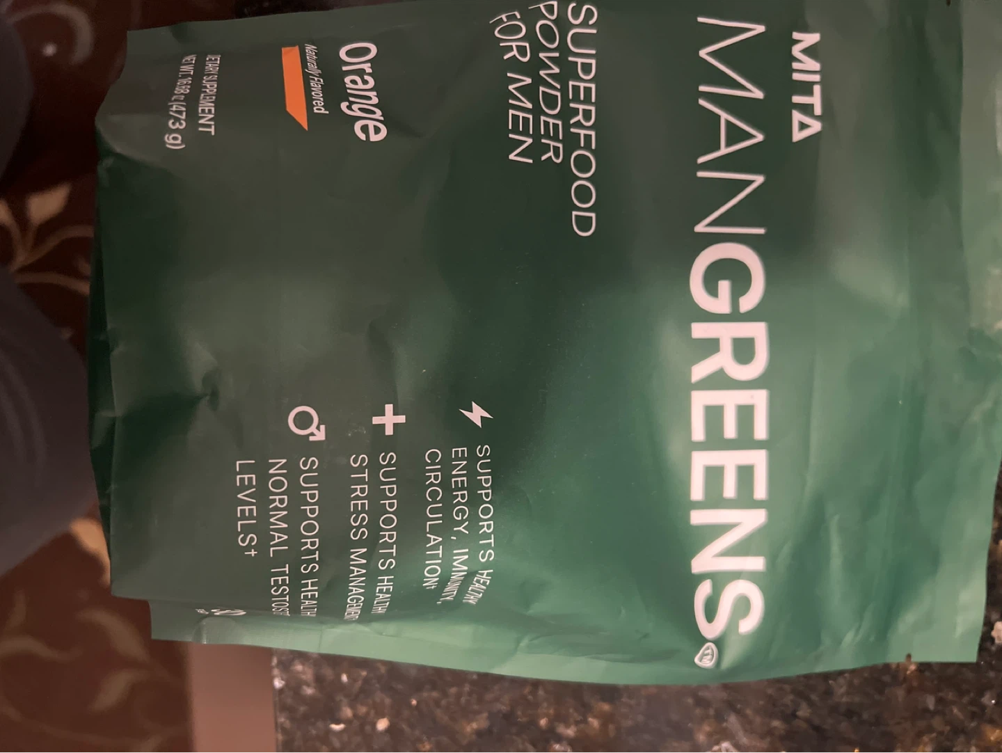 MITA MANGREENS Superfood Powder for Men - Orange Flavored