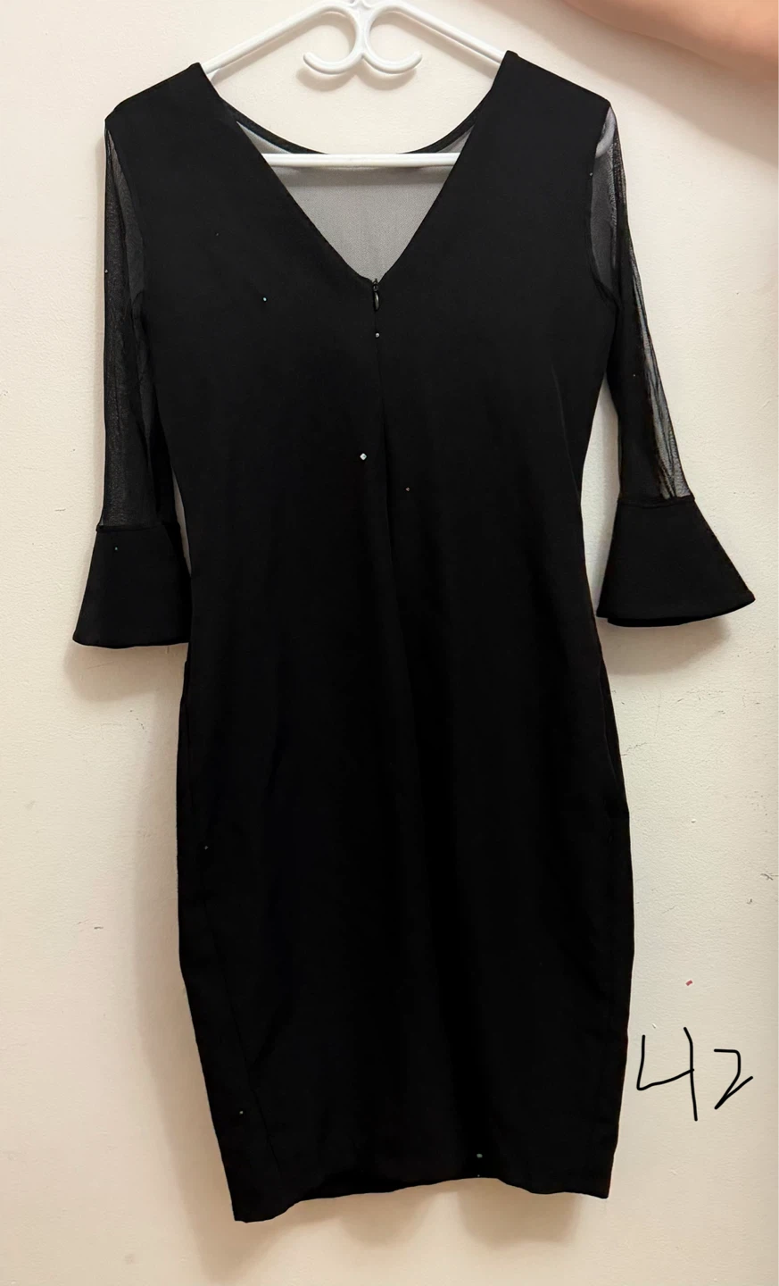 Black Mesh Sleeve Dress - photo 2