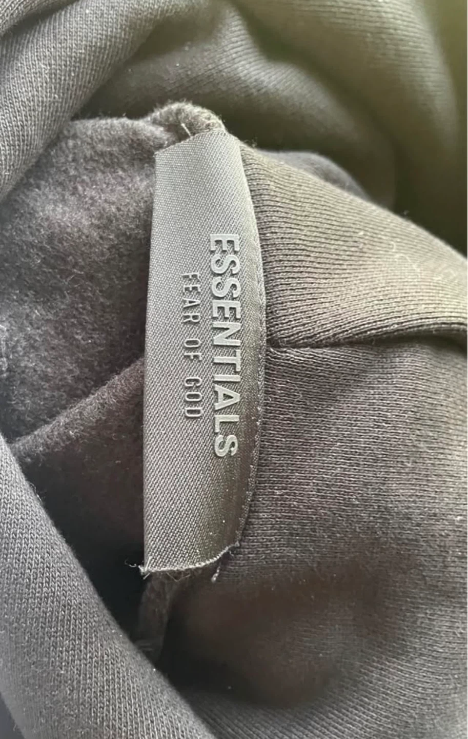 ESSENTIALS FEAR OF GOD Black Hoodie - photo 3
