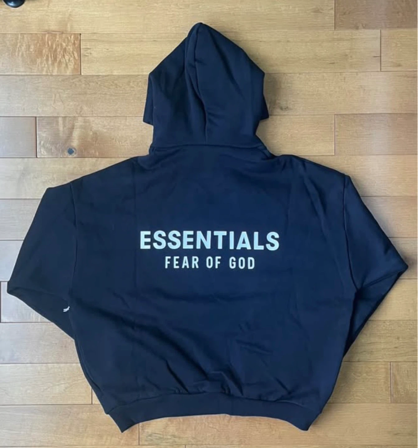 ESSENTIALS FEAR OF GOD Black Hoodie - photo 2
