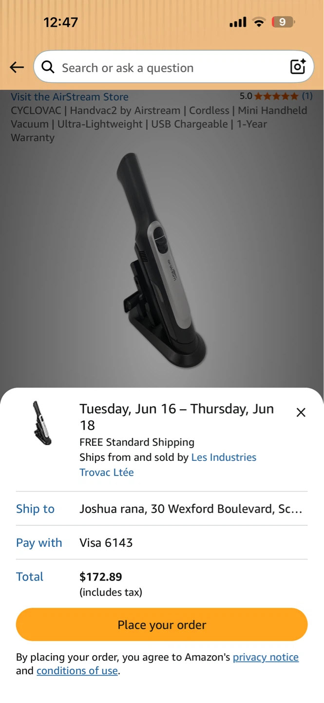 Airstream Handvac Cordless Handheld Vacuum Cleaner - photo 2