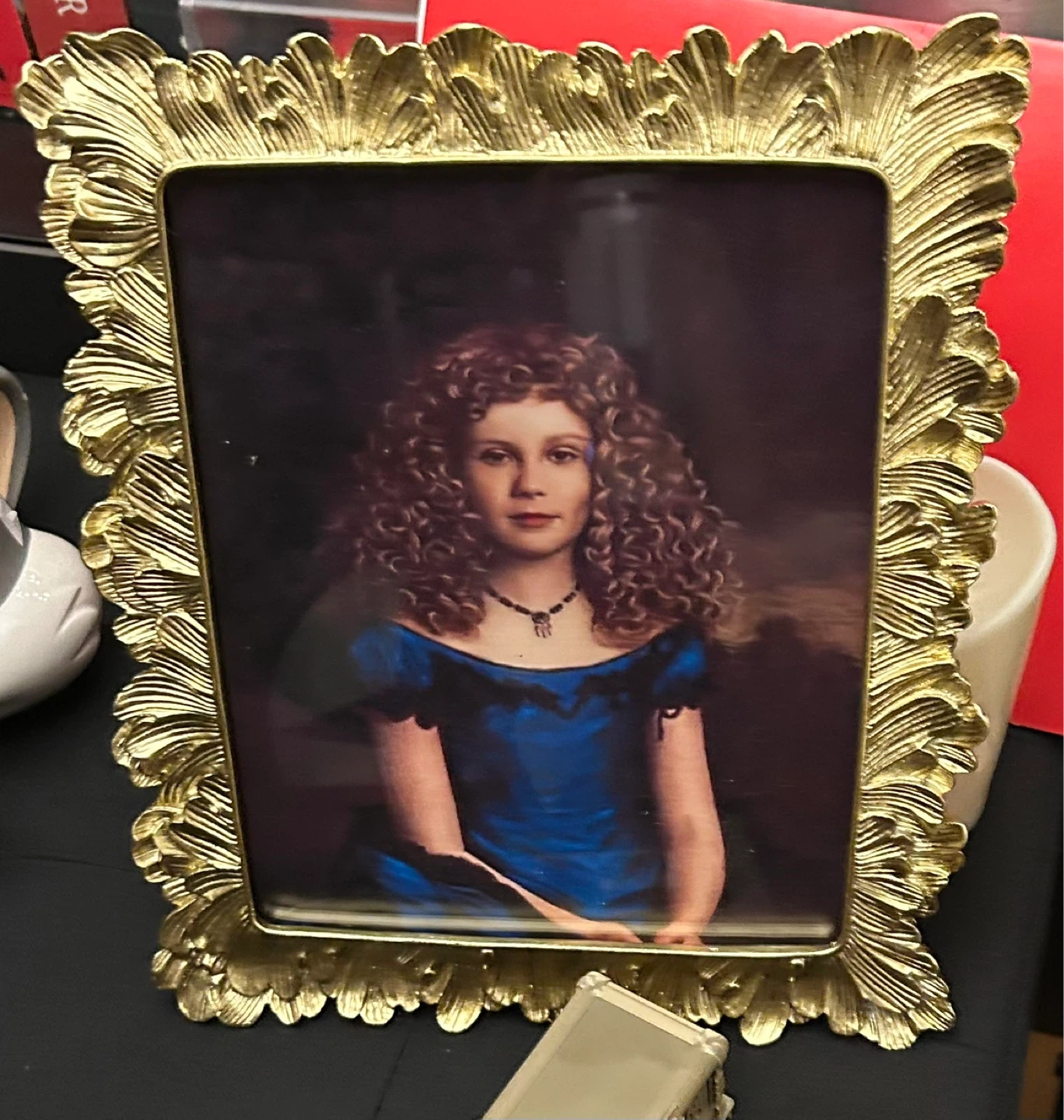 Interview with the Vampire Claudia in Ornate Gold Picture Frame
