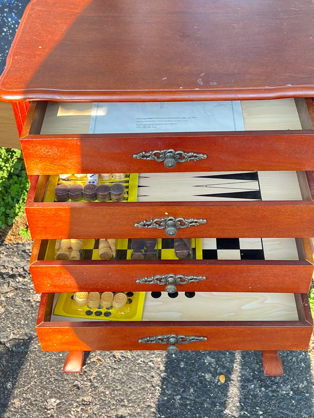 Wooden Game Table with Storage - photo 2