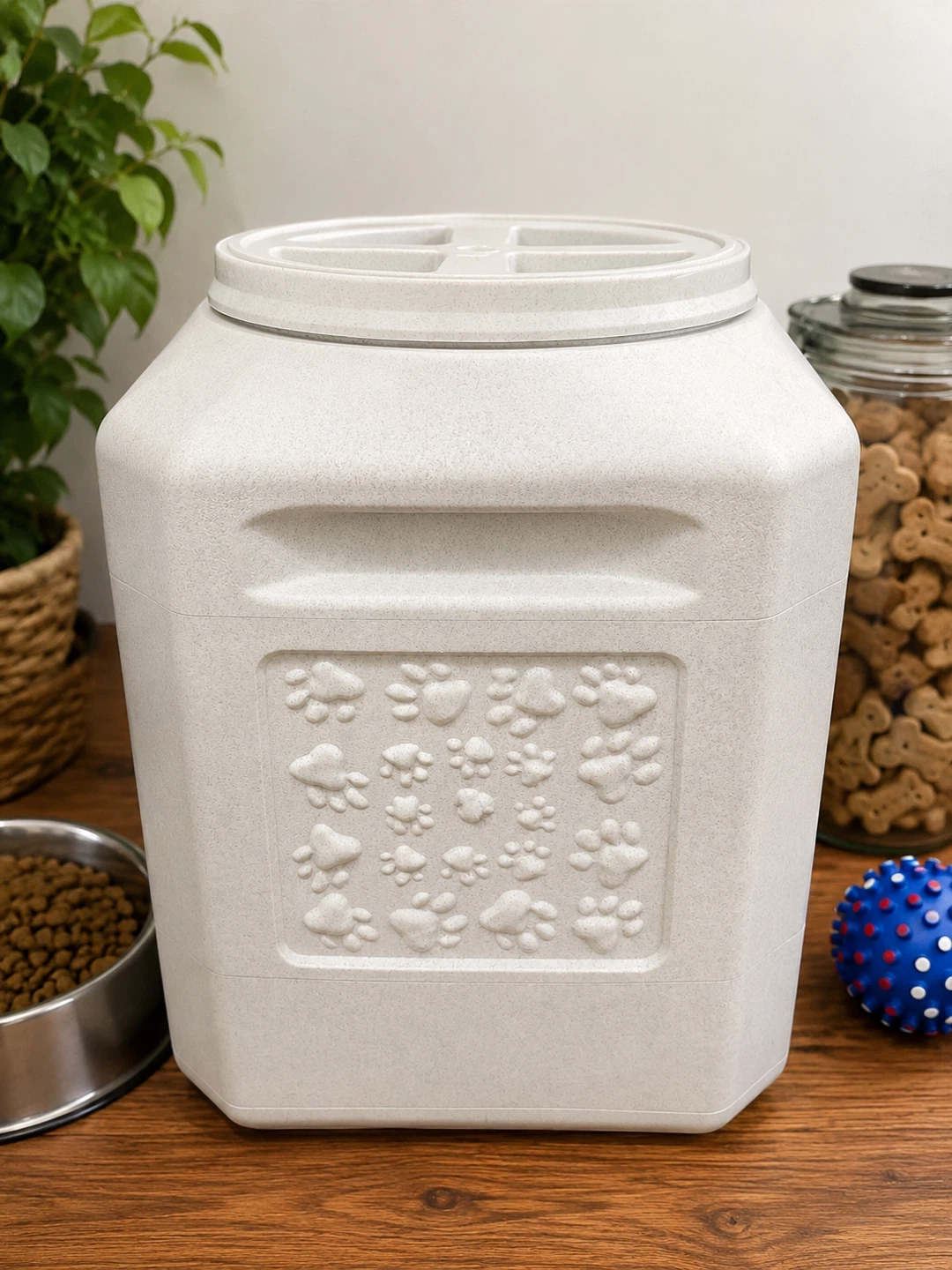 Large Paw Print Pet Food Storage Container