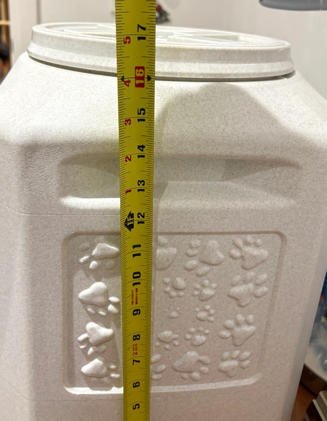 Large Paw Print Pet Food Storage Container - photo 2