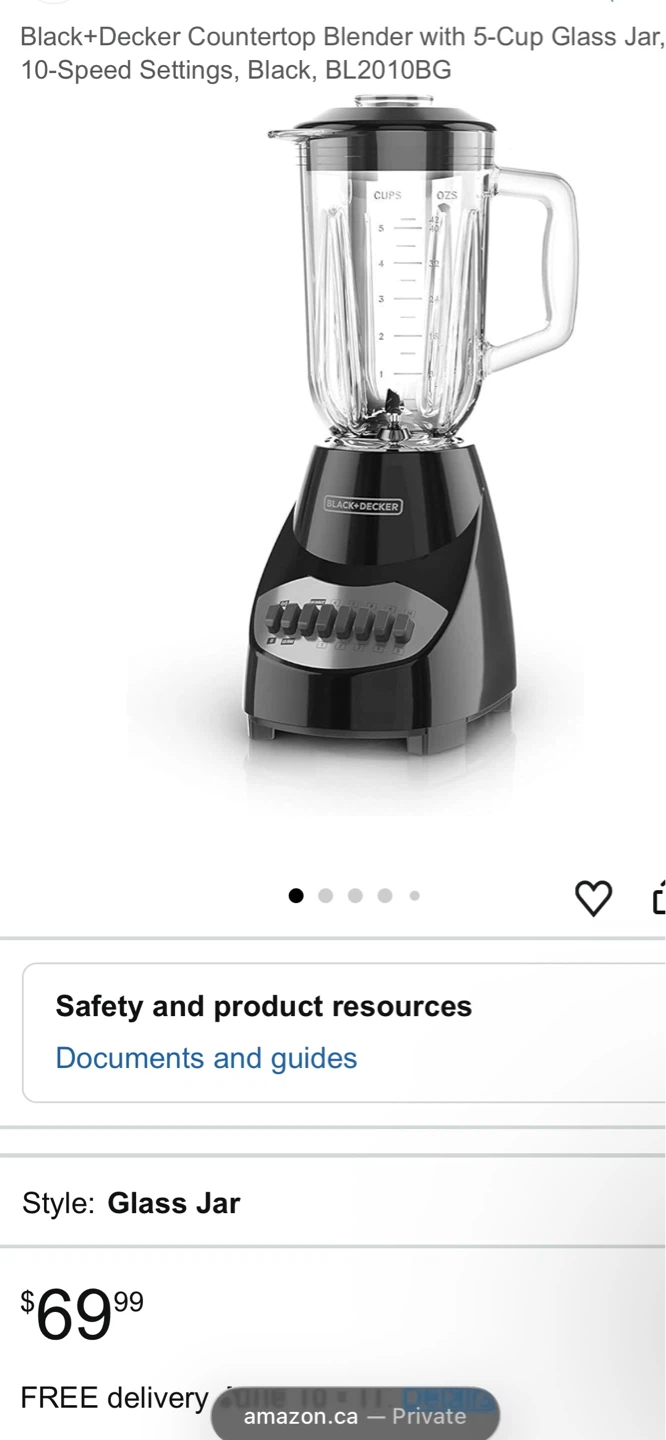 Black+Decker 10-Speed Blender with 5-Cup Glass Jar - photo 2
