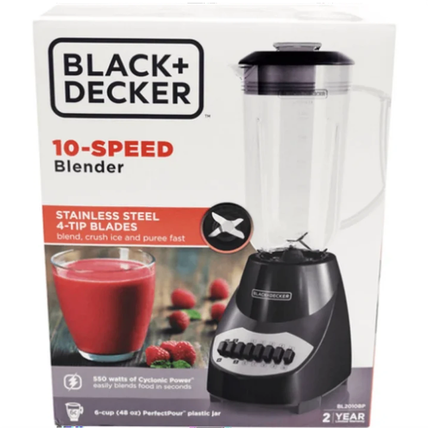 Black+Decker 10-Speed Blender with 5-Cup Glass Jar