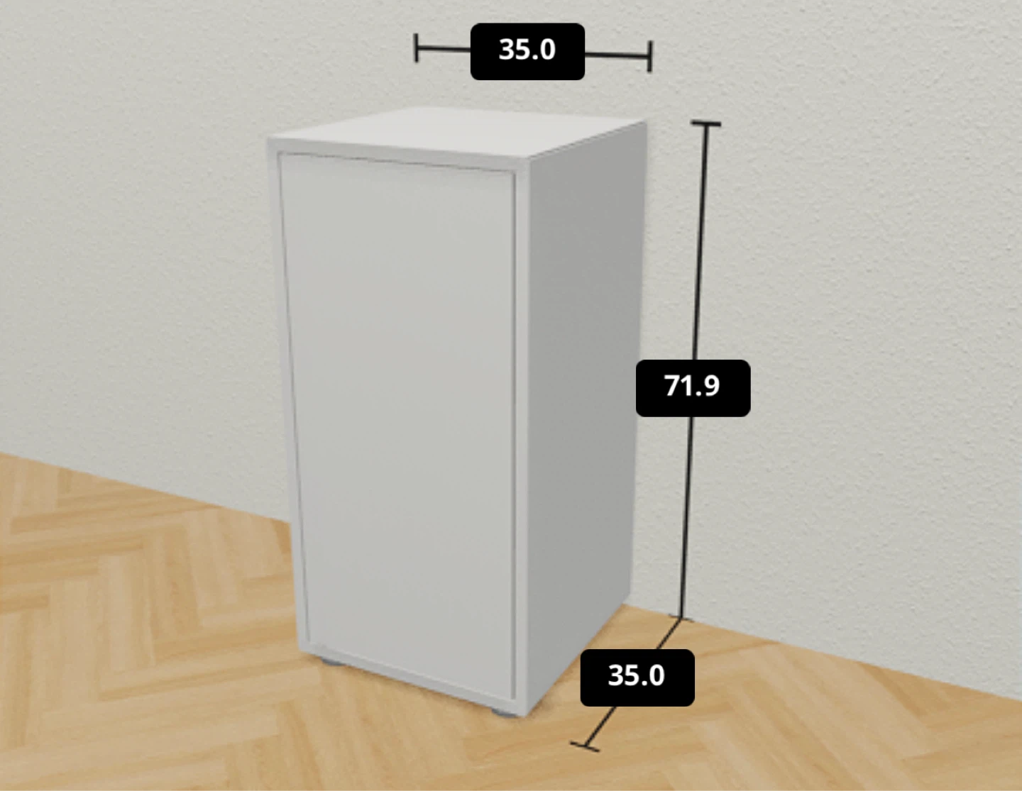 IKEA EKET Cabinet with Door & Shelf (35 x 35 x 70 cm) - photo 3
