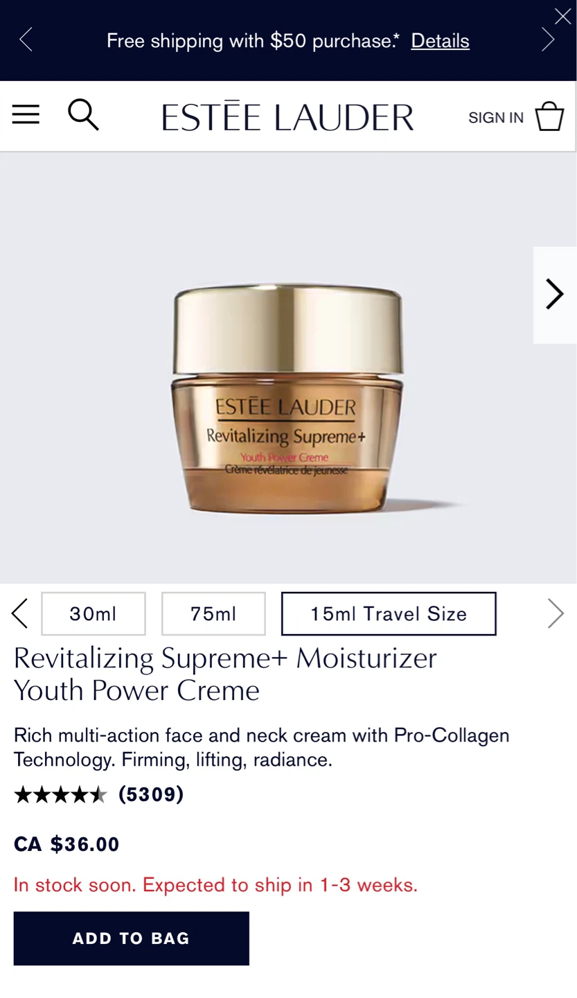 Estée Lauder Revitalizing Supreme+ Youth Power Creme