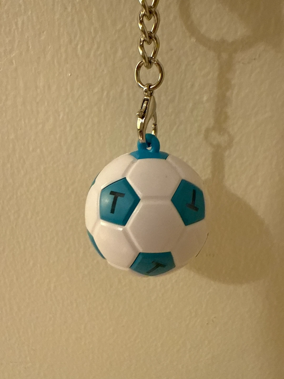 Compass card Soccer Ball Keychain