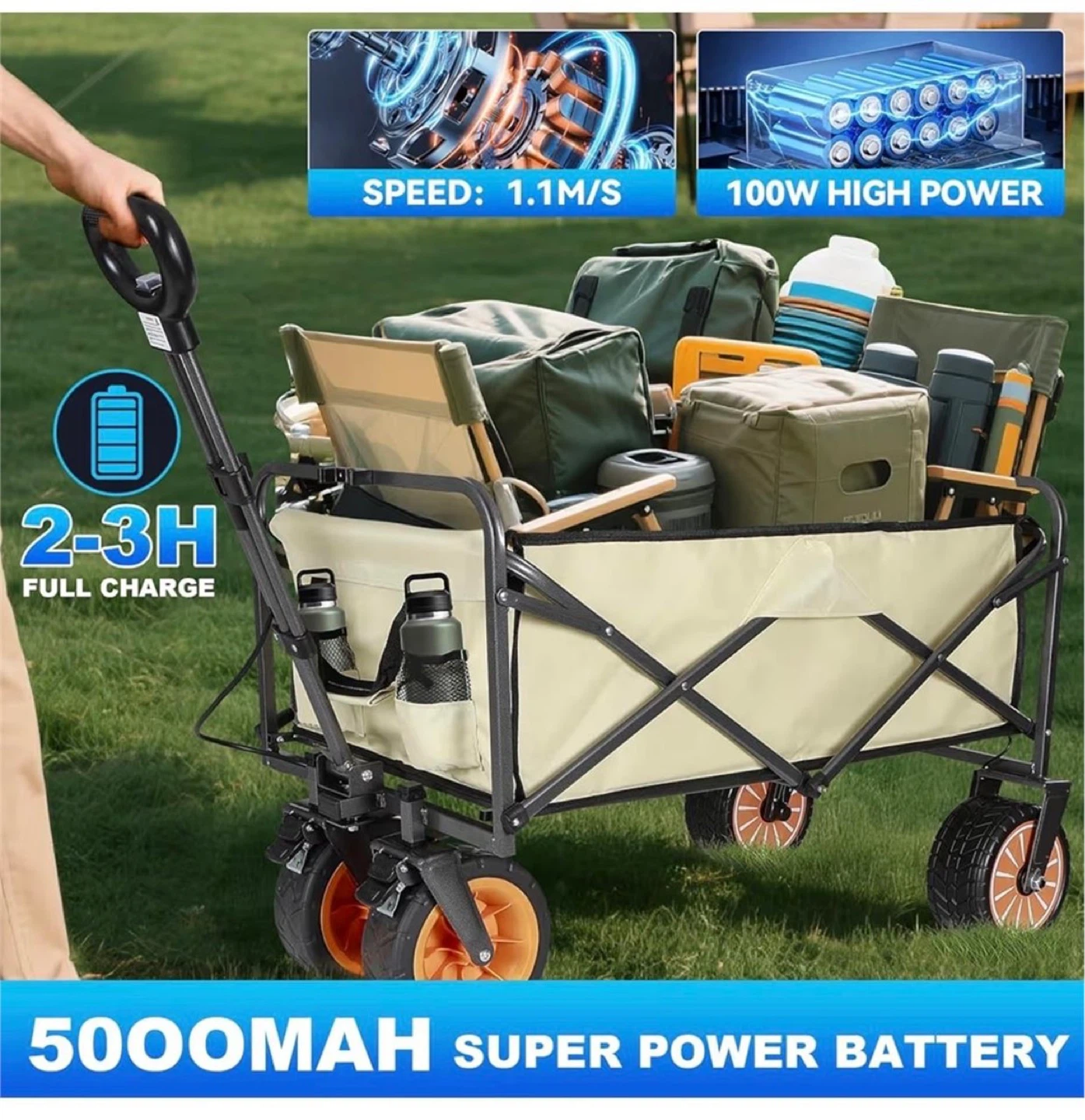 Electric Collapsible Garden Wagon Cart - photo 2