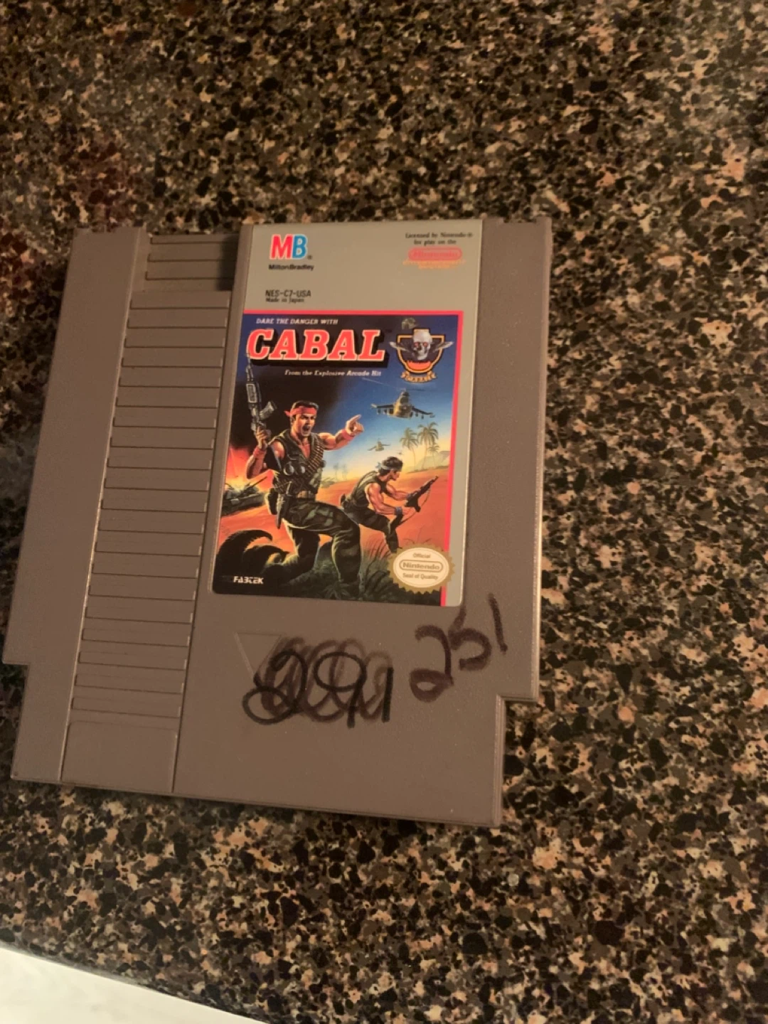 Nintendo NES Cabal Video Game Cartridge